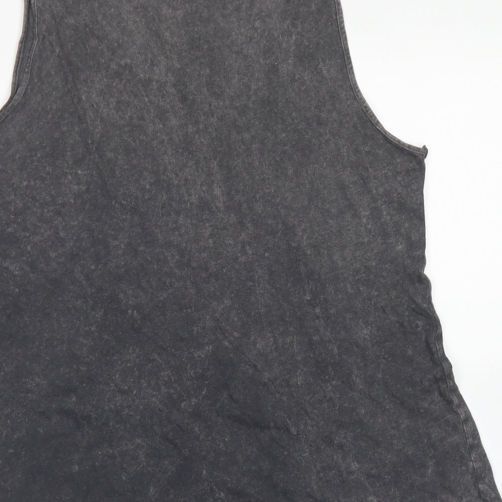 Atmosphere Womens Grey  Cotton Basic Tank Size 12 Round Neck