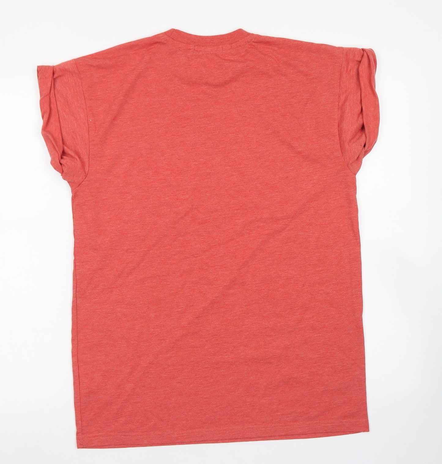 Topman Mens Orange  Cotton  T-Shirt Size S Crew Neck