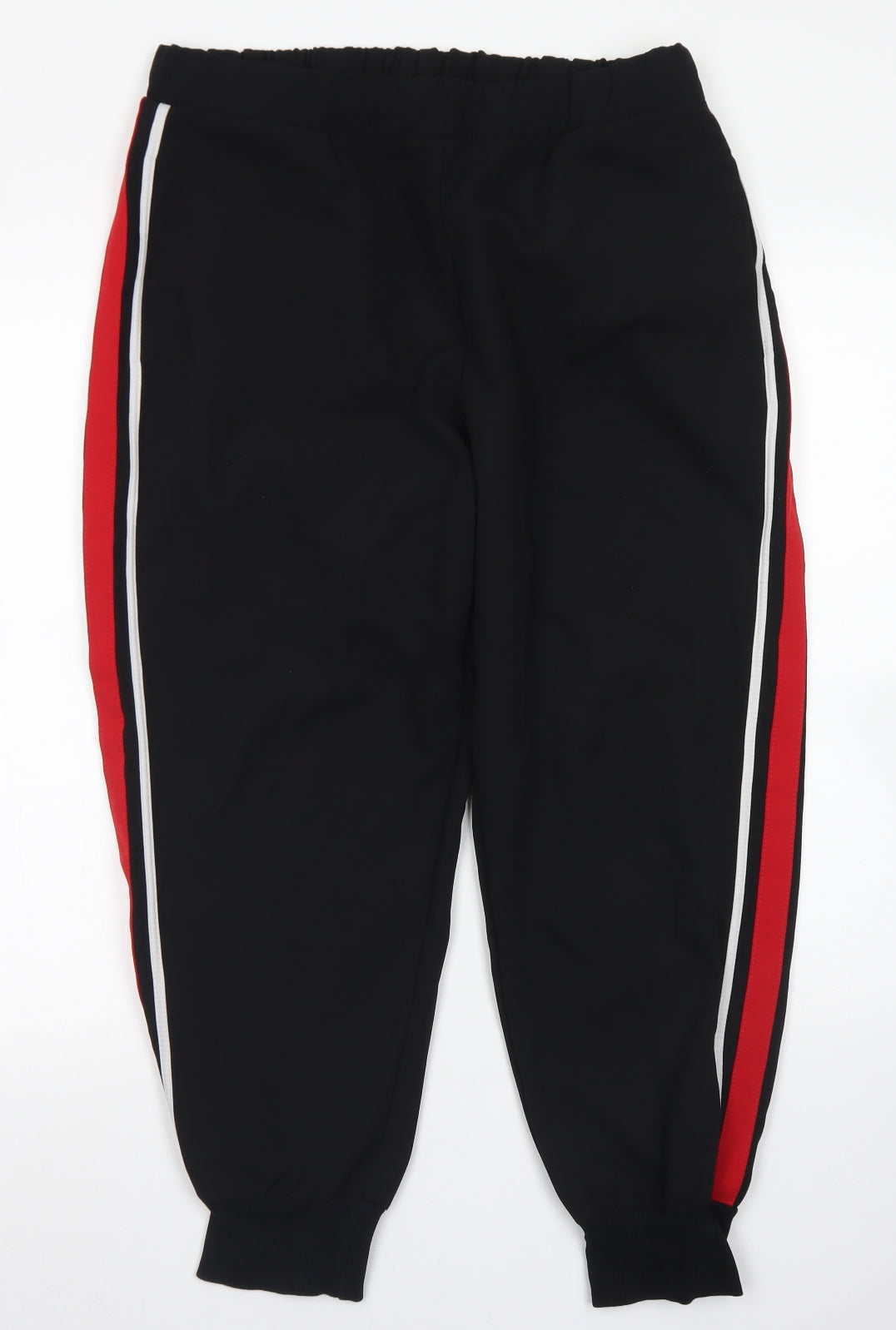 Zara Womens Black Striped Polyester Dress Pants Trousers Size XL L25 in Regular