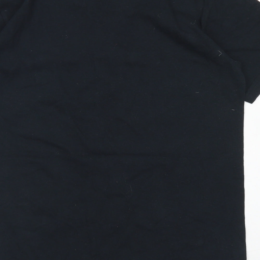 Gildan Womens Black  Cotton Basic T-Shirt Size S Crew Neck - You Me At Six