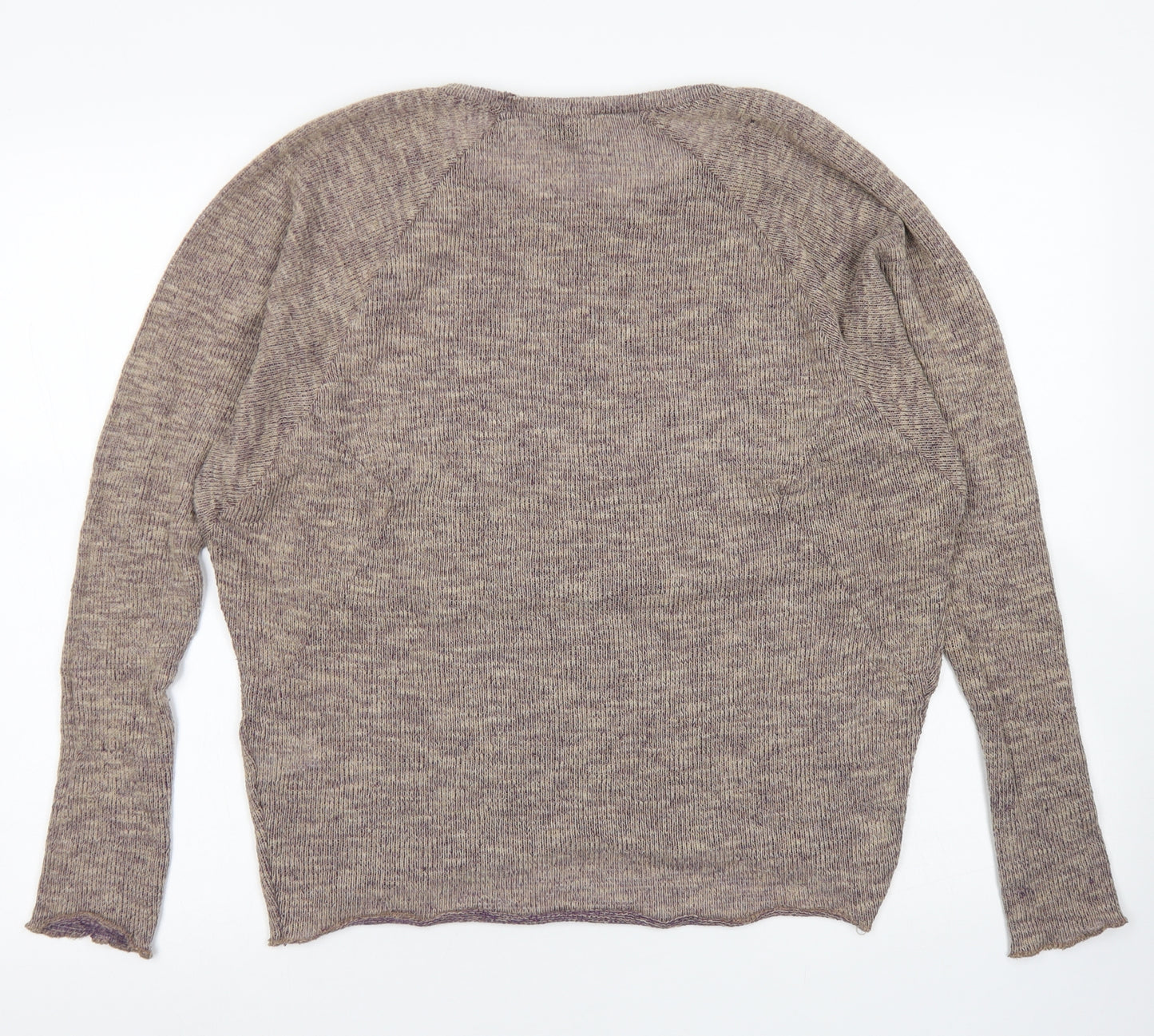 Topshop Womens Brown Crew Neck  Polyester Pullover Jumper Size 10
