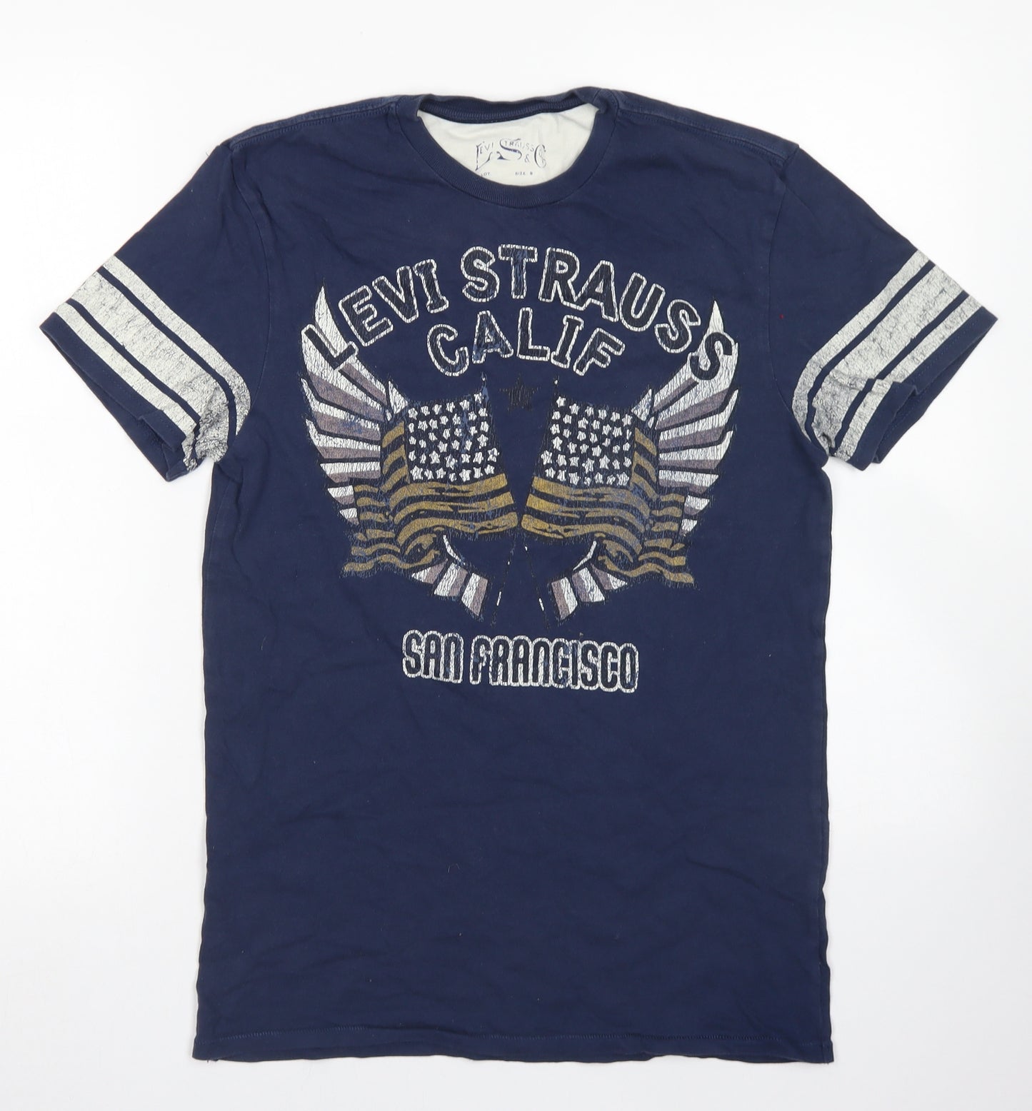 Levi Strauss & Co Mens Blue  Cotton  T-Shirt Size S Crew Neck