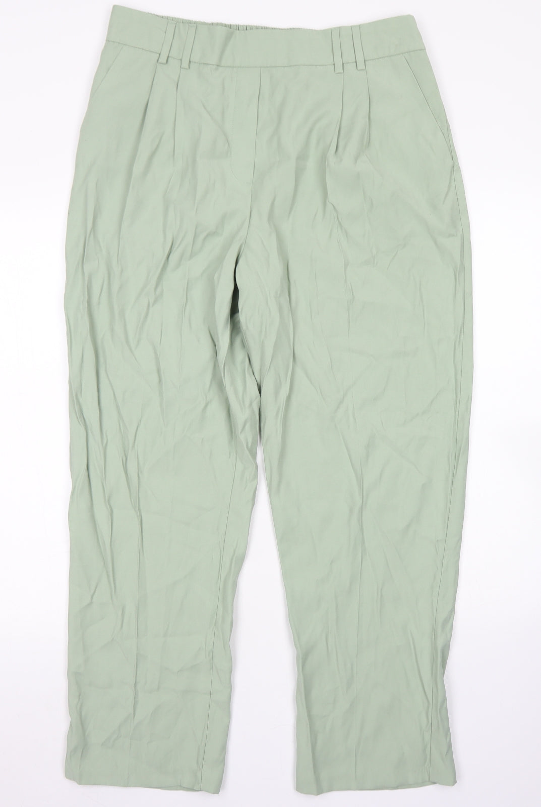 Primark Womens Green  Viscose Dress Pants Trousers Size 16 L27 in Regular