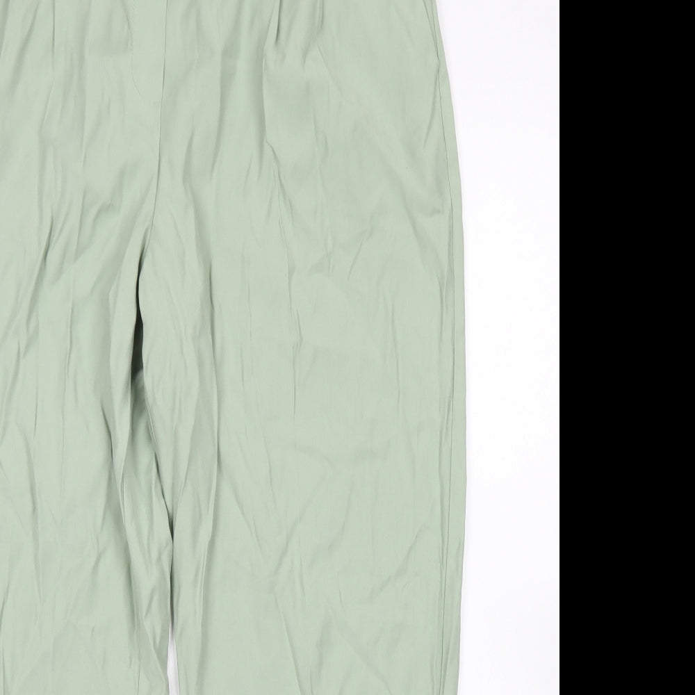 Primark Womens Green  Viscose Dress Pants Trousers Size 16 L27 in Regular