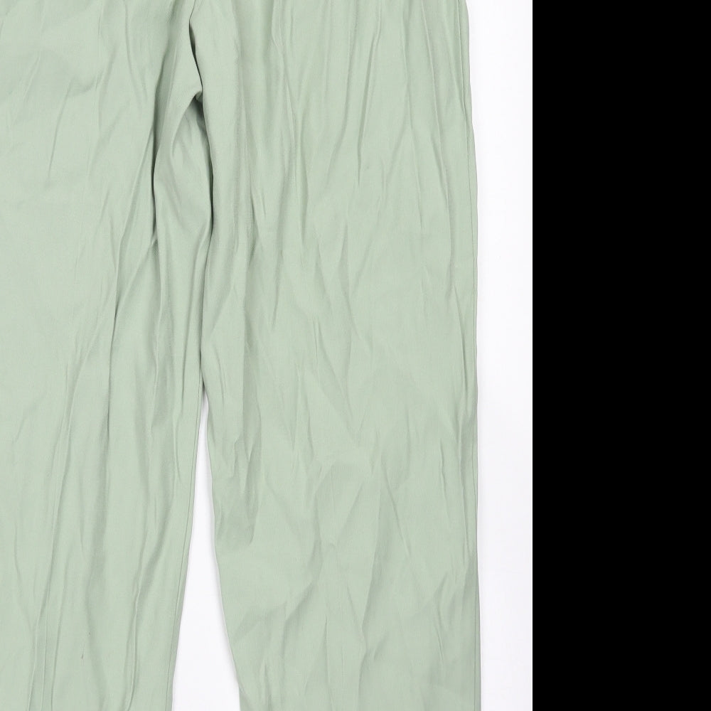 Primark Womens Green  Viscose Dress Pants Trousers Size 16 L27 in Regular