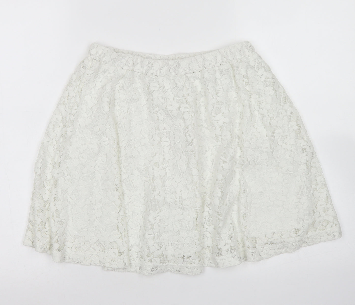 Atmosphere Womens White  Polyester A-Line Skirt Size 6