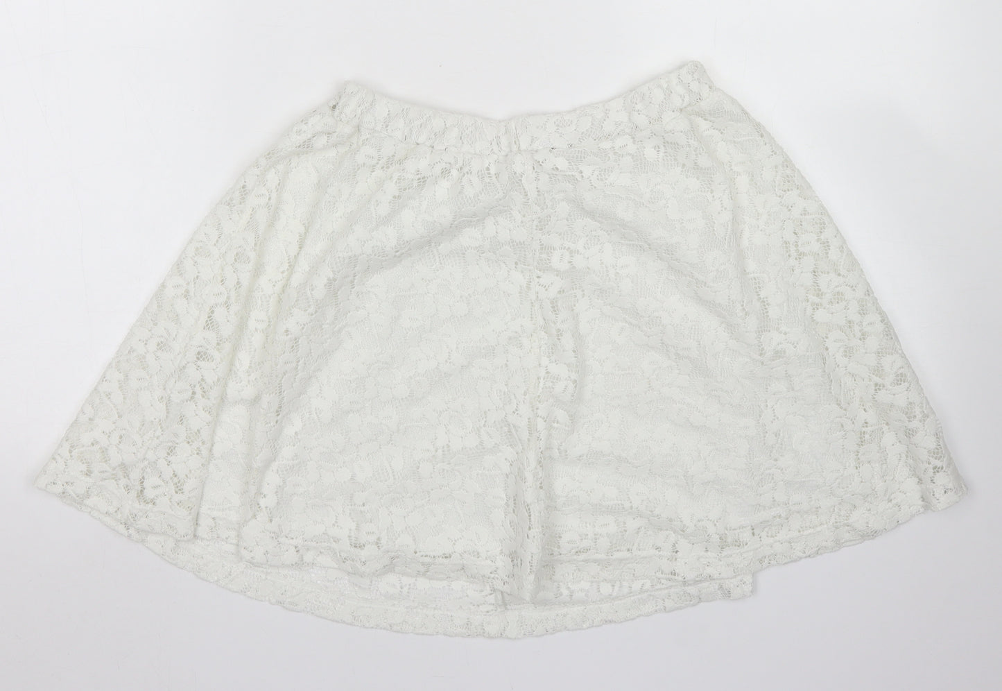 Atmosphere Womens White  Polyester A-Line Skirt Size 6