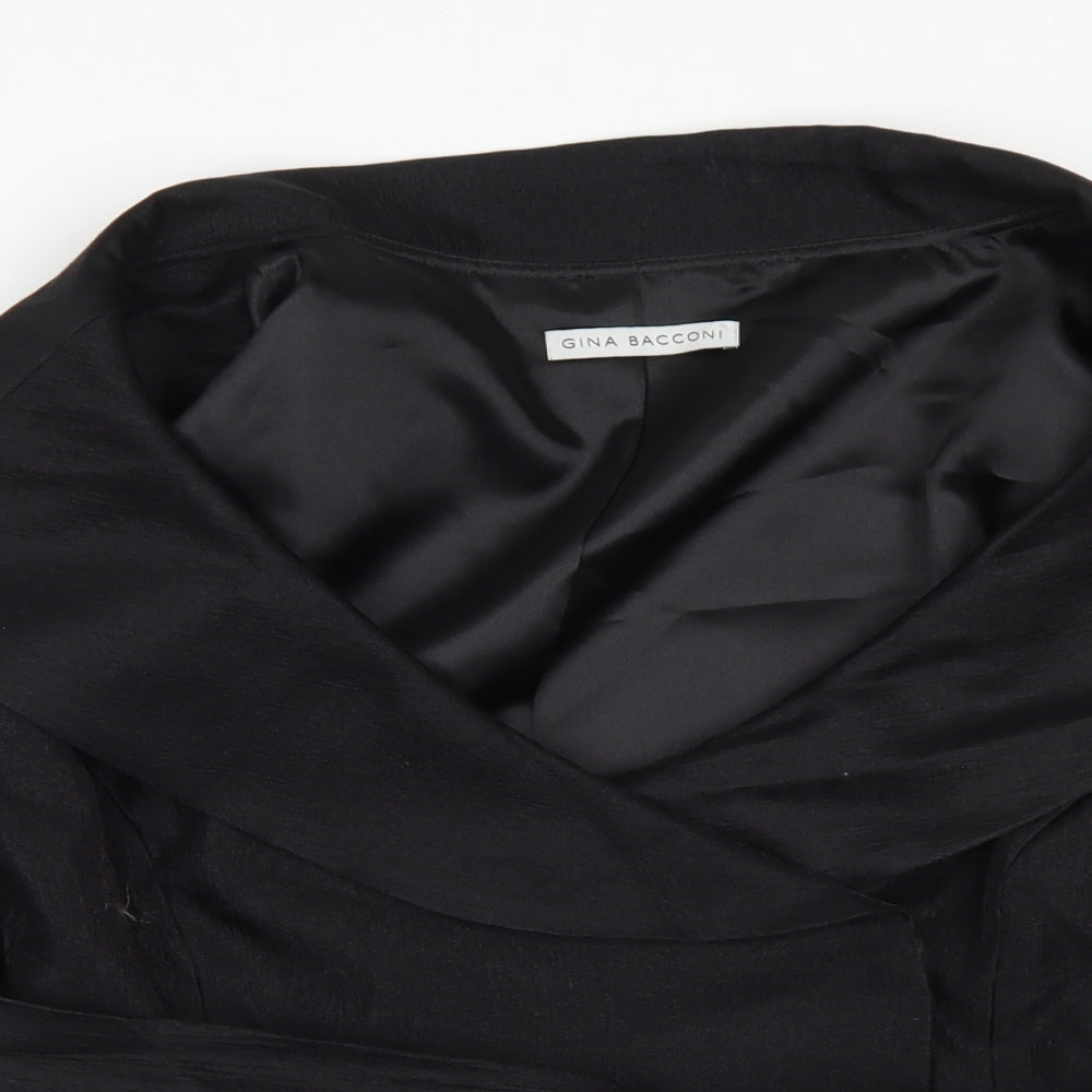 Gina Bacconi Womens Black   Jacket Blazer Size 18  Snap