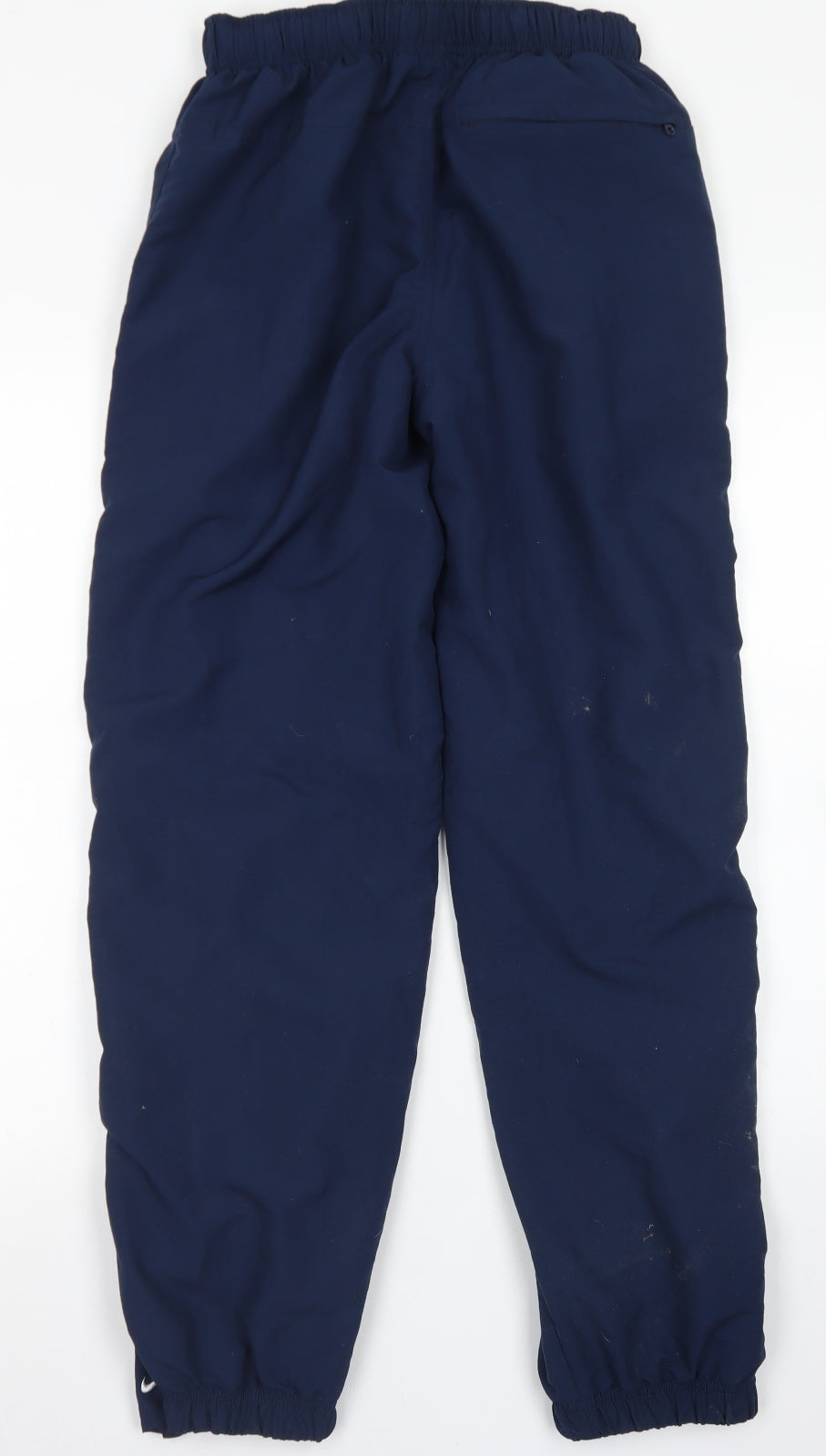 Nike Mens Blue  Polyester Windbreaker Trousers Size S L29 in Regular Drawstring