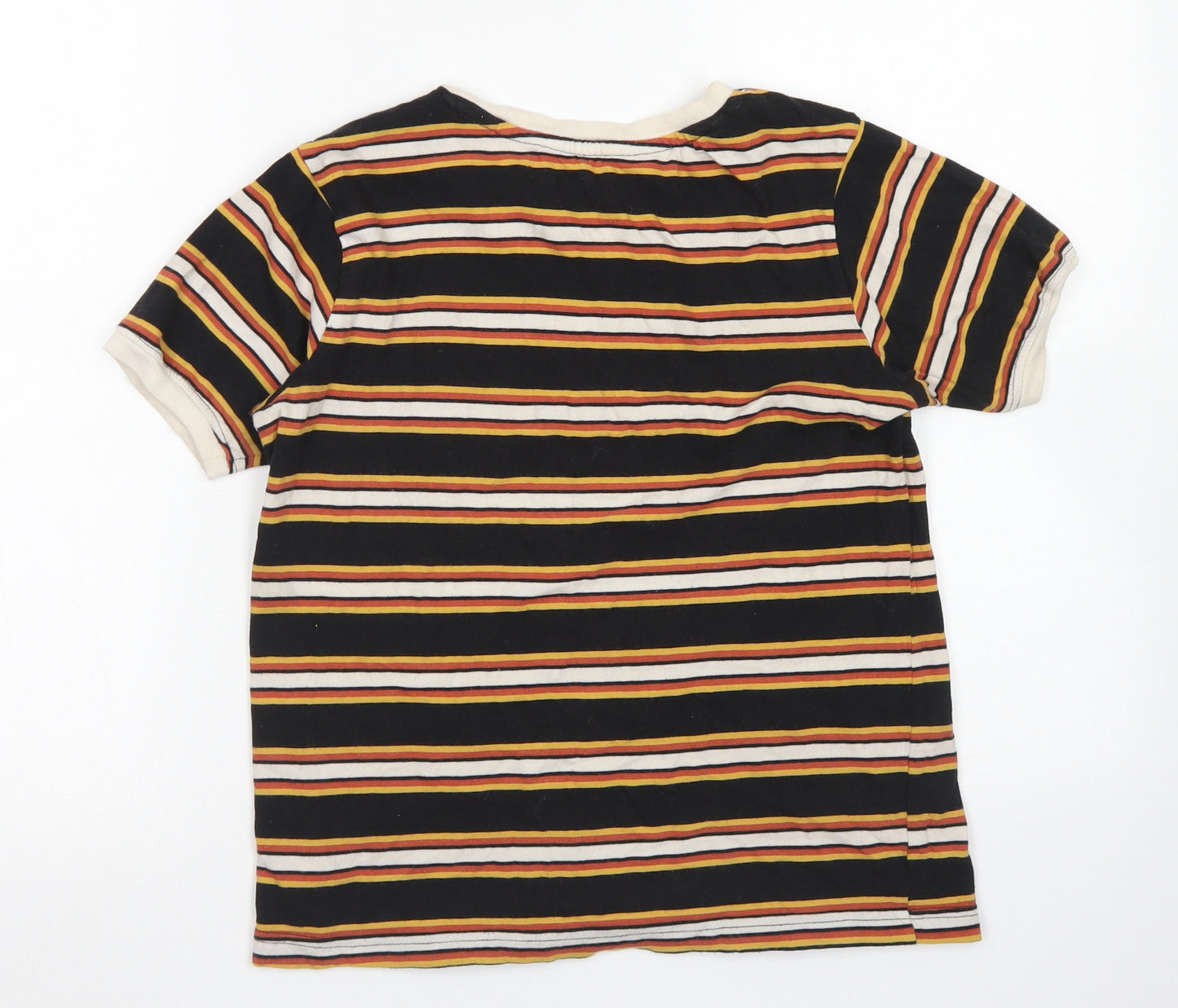 BDG Mens Black Striped Cotton  T-Shirt Size XL Crew Neck