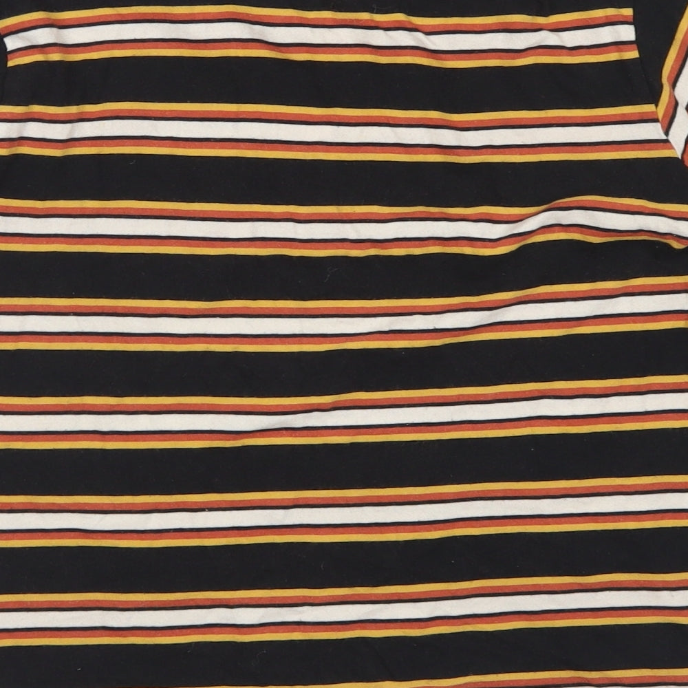 BDG Mens Black Striped Cotton  T-Shirt Size XL Crew Neck