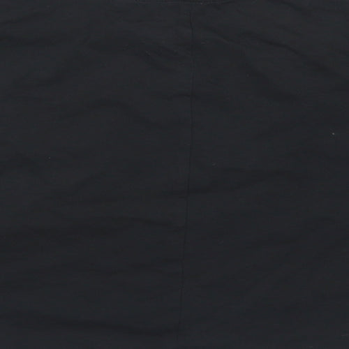 Reebok Womens Black  Cotton Cropped T-Shirt Size XS Crew Neck