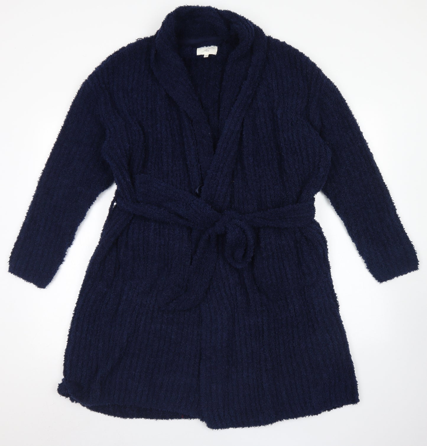 NEXT Mens Blue Solid Polyester  Robe Size M  Tie