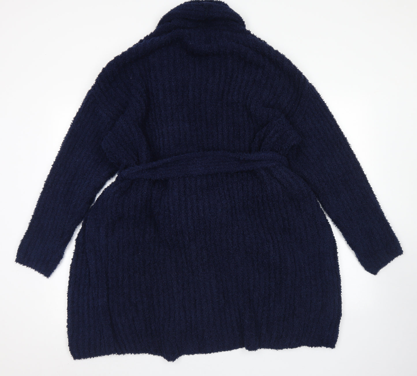 NEXT Mens Blue Solid Polyester  Robe Size M  Tie