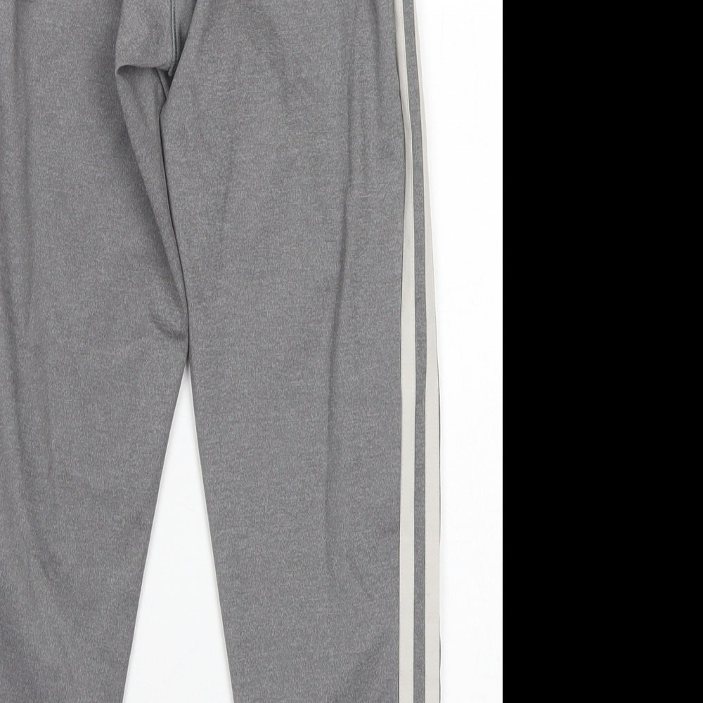 adidas Womens Grey  Polyester Compression Shorts Size S L19 in Regular Drawstring