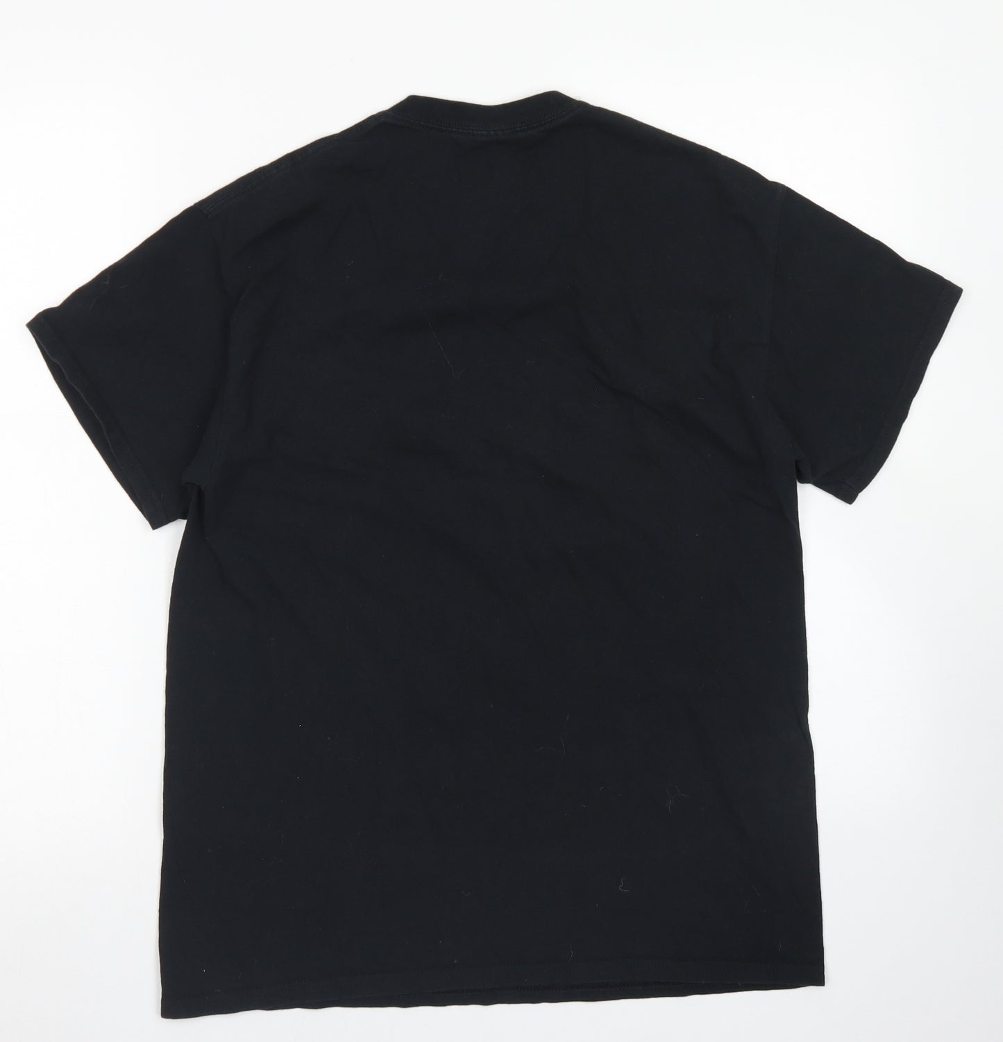 PRETTYLITTLETHING Womens Black  Cotton Basic T-Shirt Size S Crew Neck