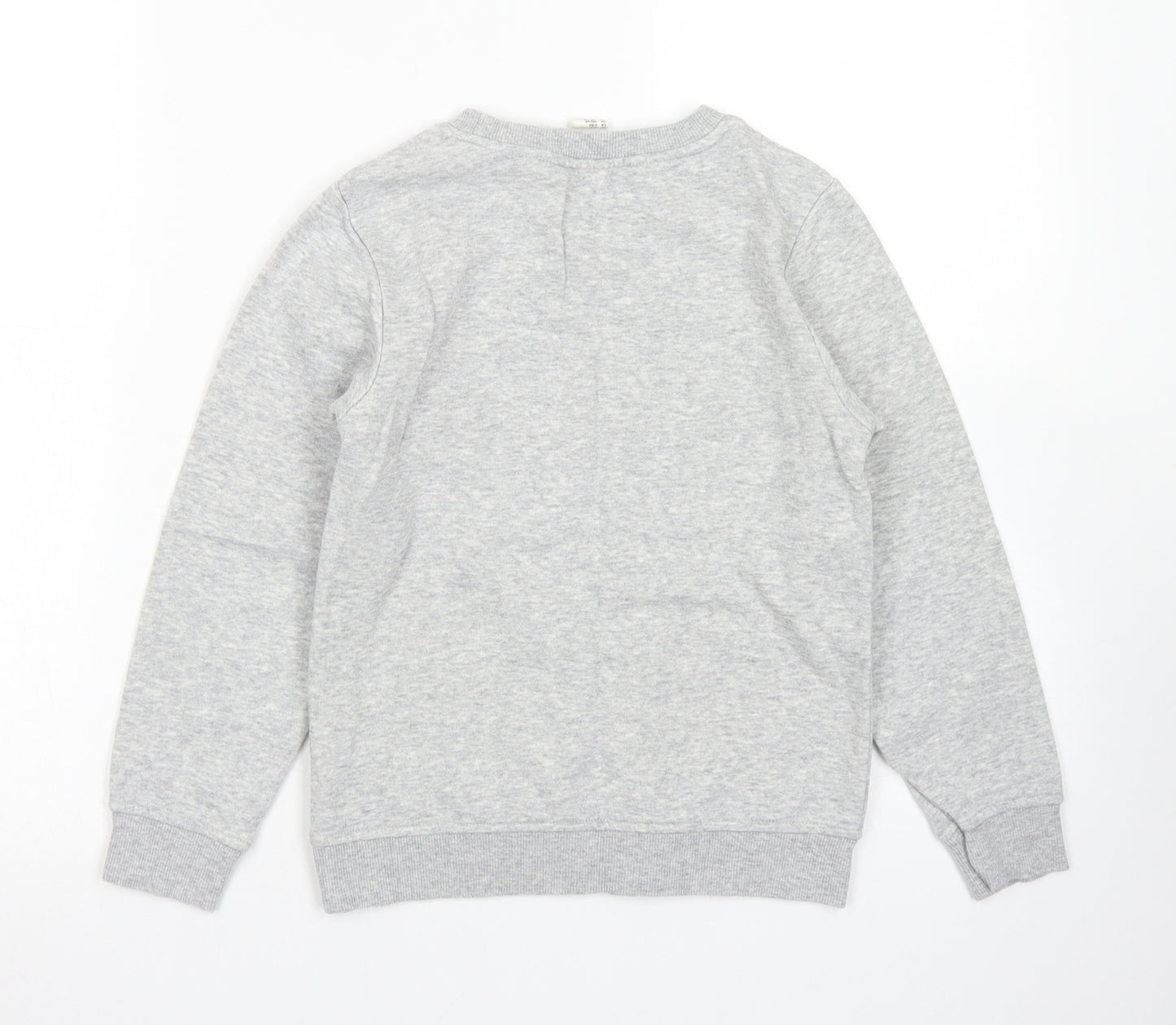 H&M Girls Grey  Cotton Pullover Sweatshirt Size 7 Years