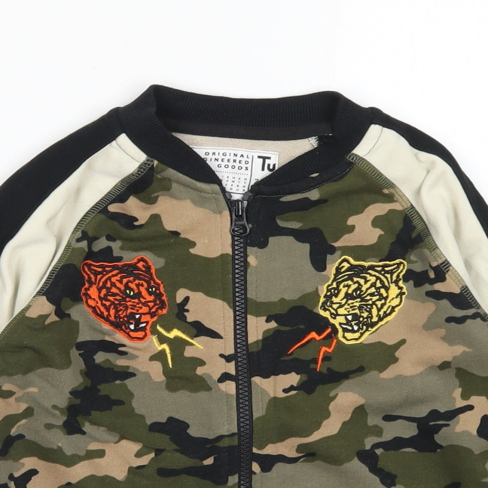TU Boys Green Camouflage  Jacket  Size 5 Years  Zip
