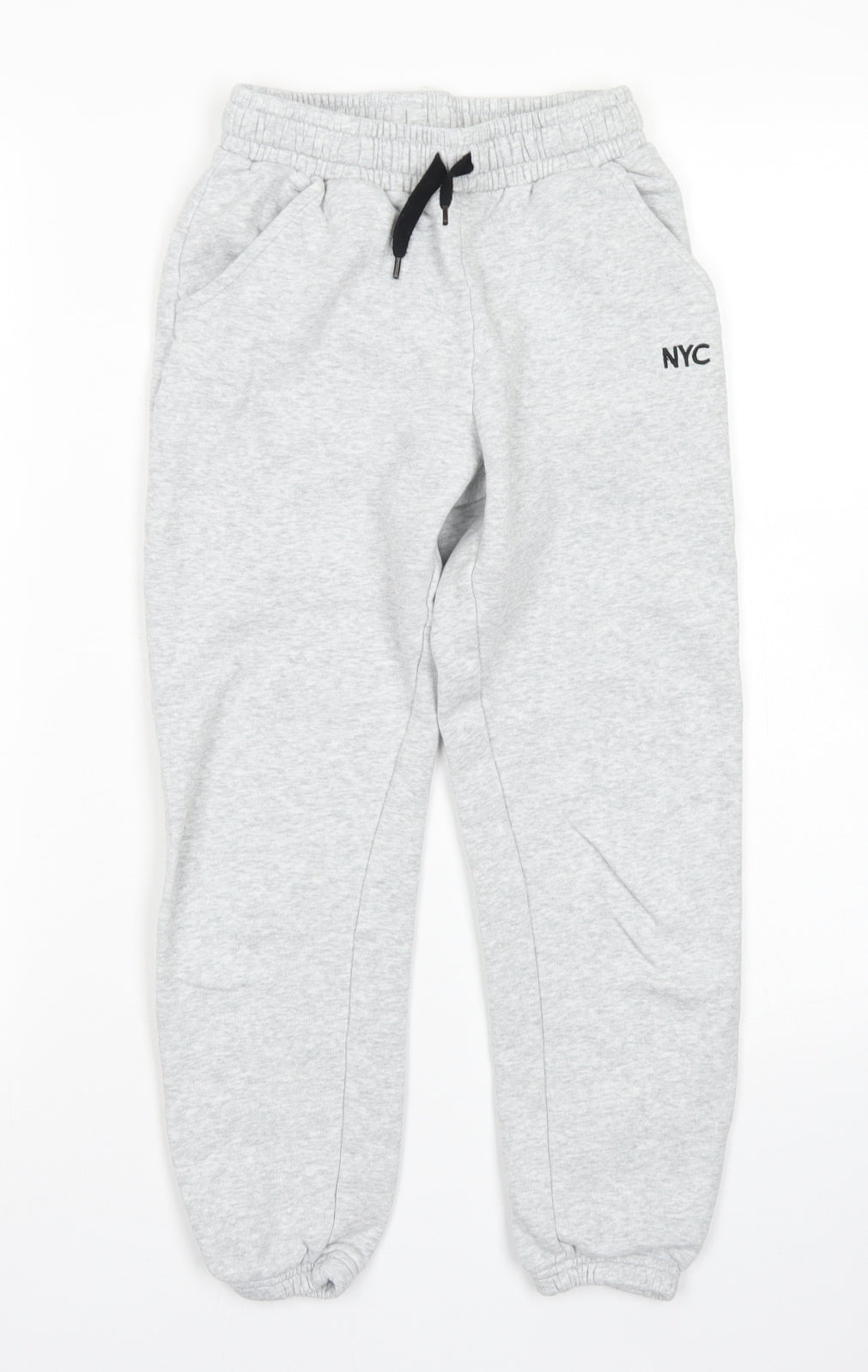 H&M Boys Grey  Cotton Jogger Trousers Size 9 Years  Regular Drawstring