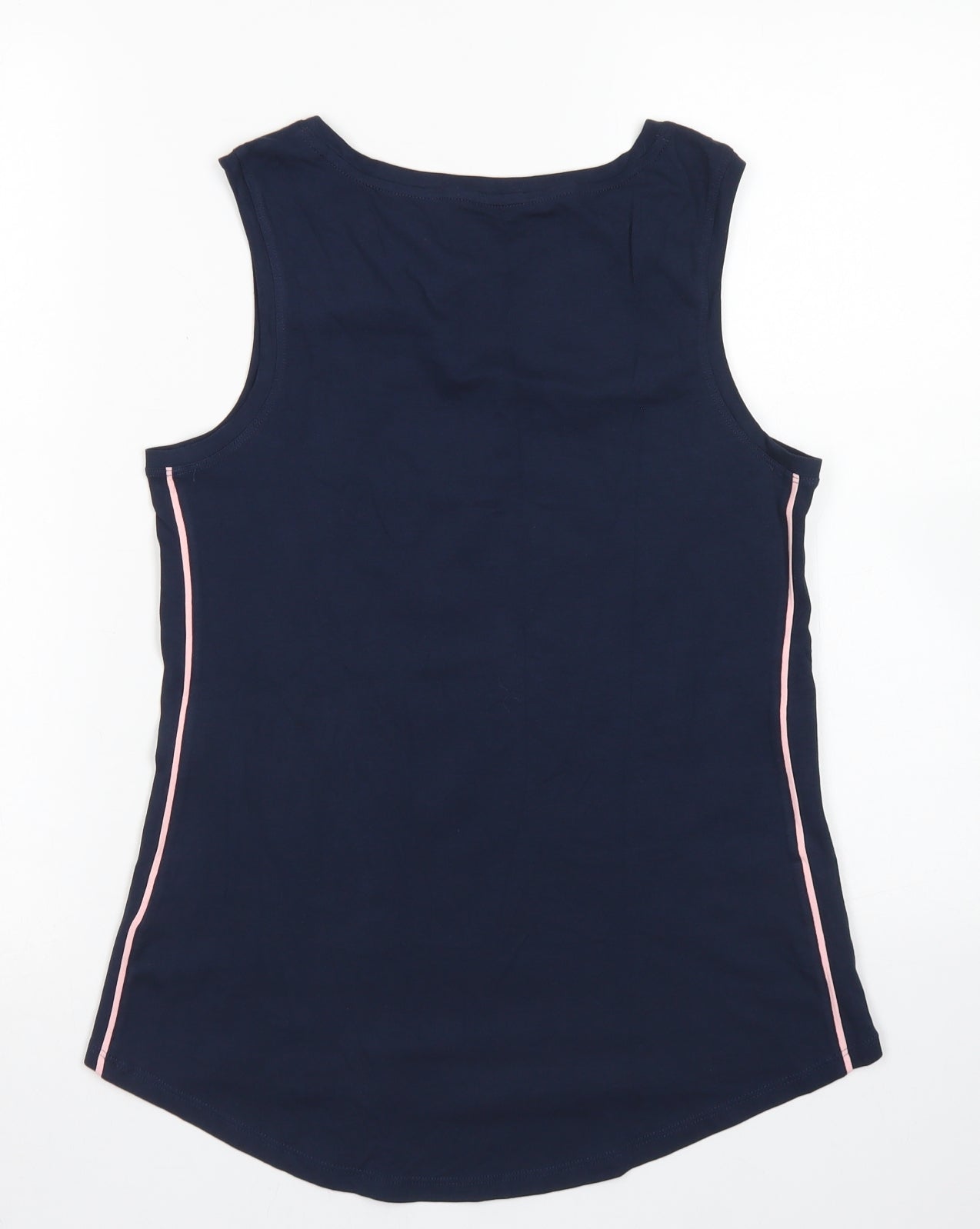 Good Move Womens Blue  Cotton Basic Tank Size 12 Crew Neck