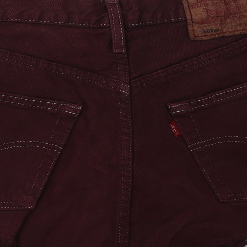 levis Womens Purple  Cotton Bermuda Shorts Size 28  Regular Button