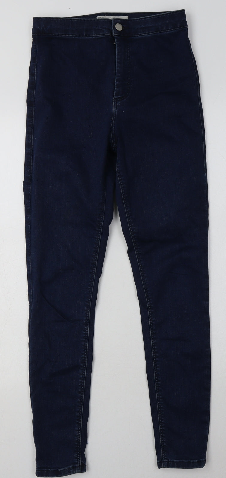 toshop Womens Blue  Cotton Skinny Jeans Size 28 L32 in Regular Button
