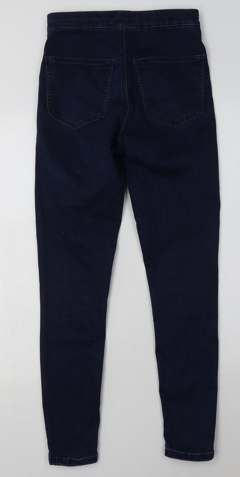 toshop Womens Blue  Cotton Skinny Jeans Size 28 L32 in Regular Button