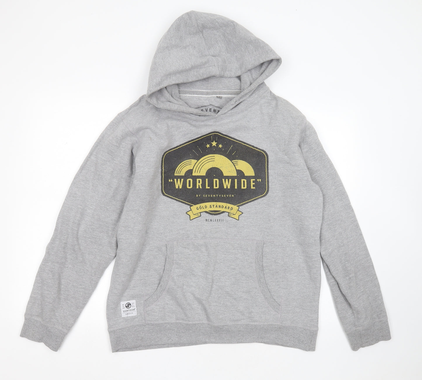 Seventy Seven Mens Grey  Polyester Pullover Hoodie Size M   - worldwide