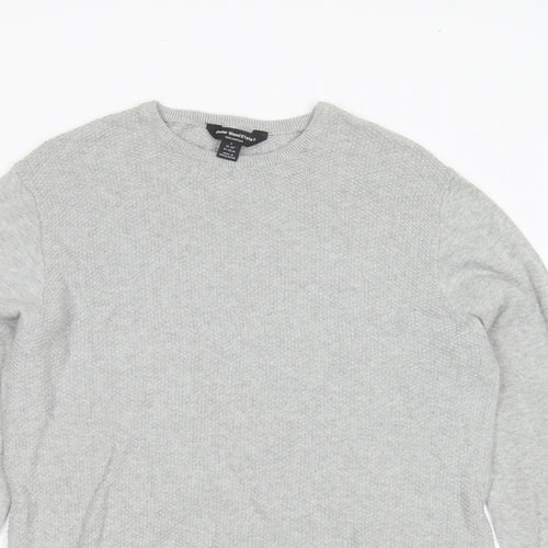 Cedar Wood State Mens Grey Round Neck  Cotton Pullover Jumper Size S