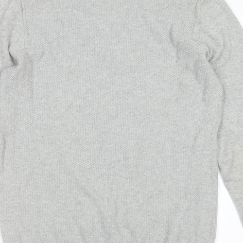 Cedar Wood State Mens Grey Round Neck  Cotton Pullover Jumper Size S