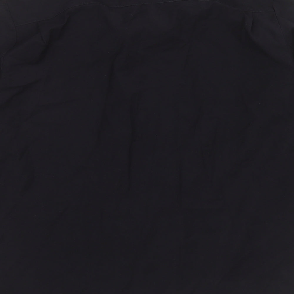 NEXT Mens Black  Polyester  Button-Up Size S Collared Button