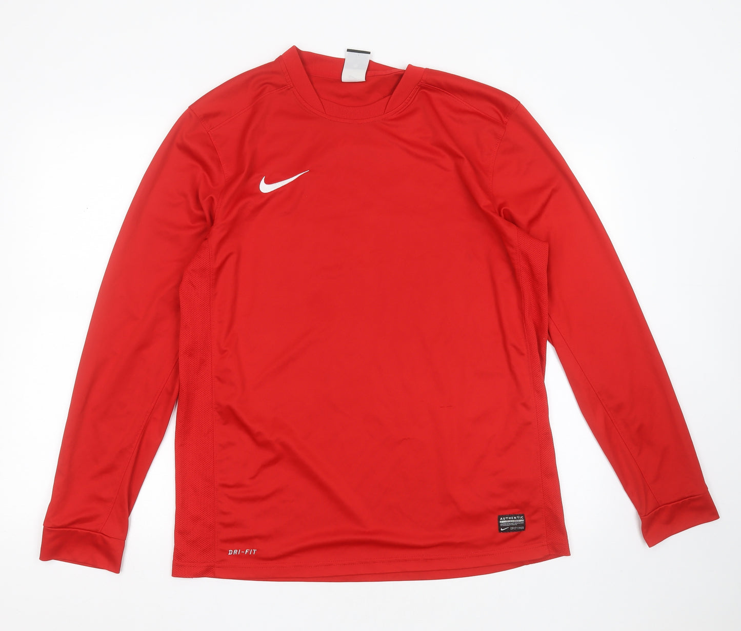 Nike Mens Red  Polyester Basic T-Shirt Size L Round Neck  - cheshire fa sevens