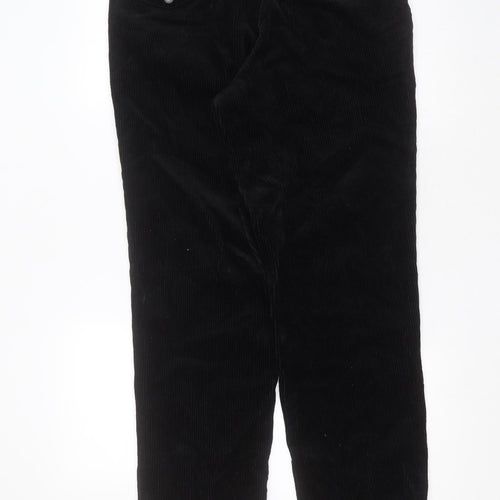 Preworn Mens Black  Cotton Trousers  Size 32 in L29 in Regular Zip