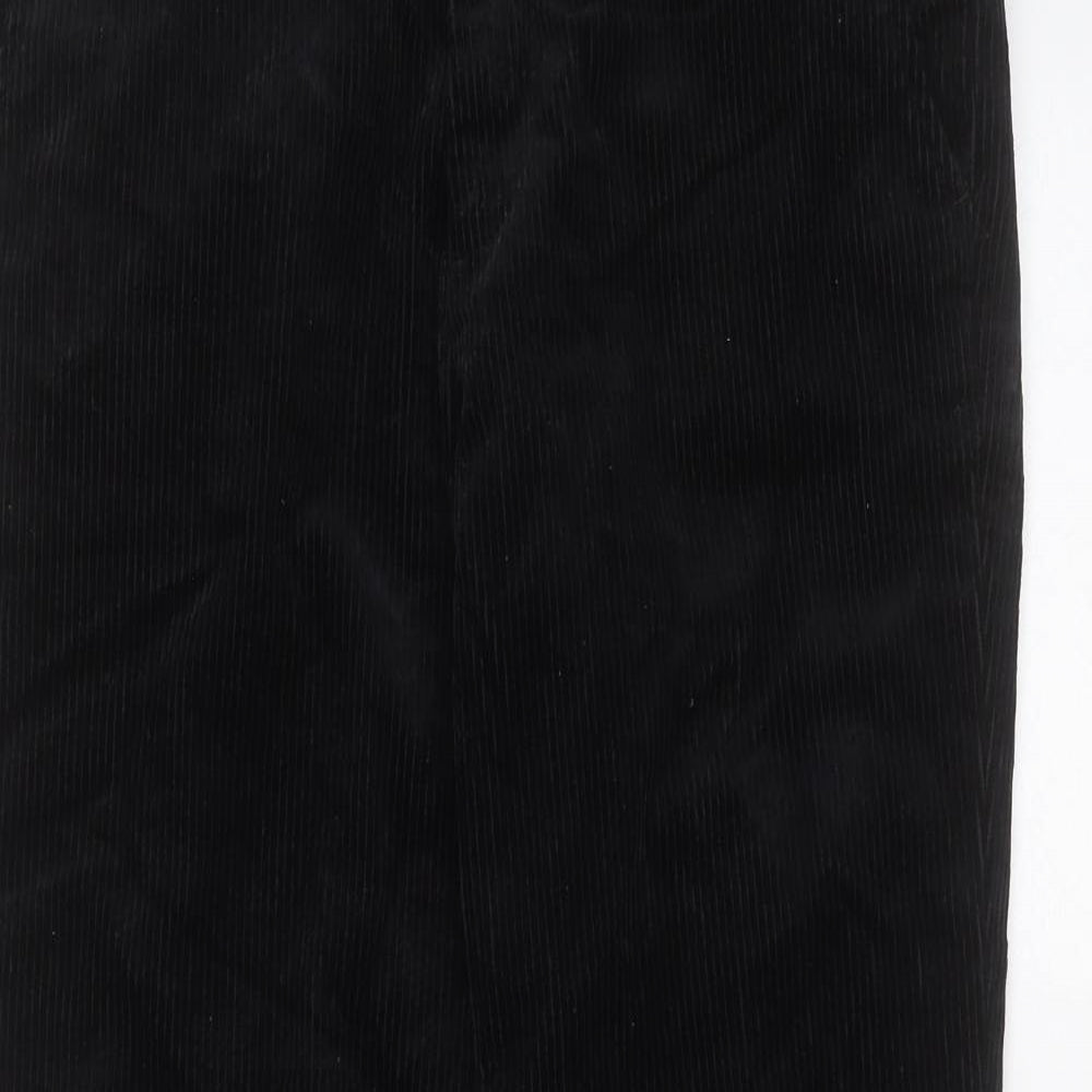Preworn Mens Black  Cotton Trousers  Size 32 in L29 in Regular Zip