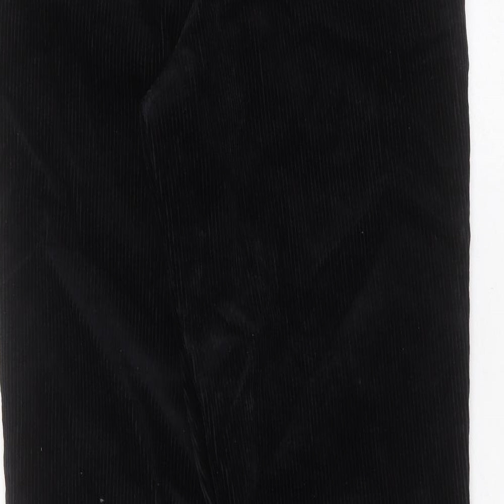 Preworn Mens Black  Cotton Trousers  Size 32 in L29 in Regular Zip
