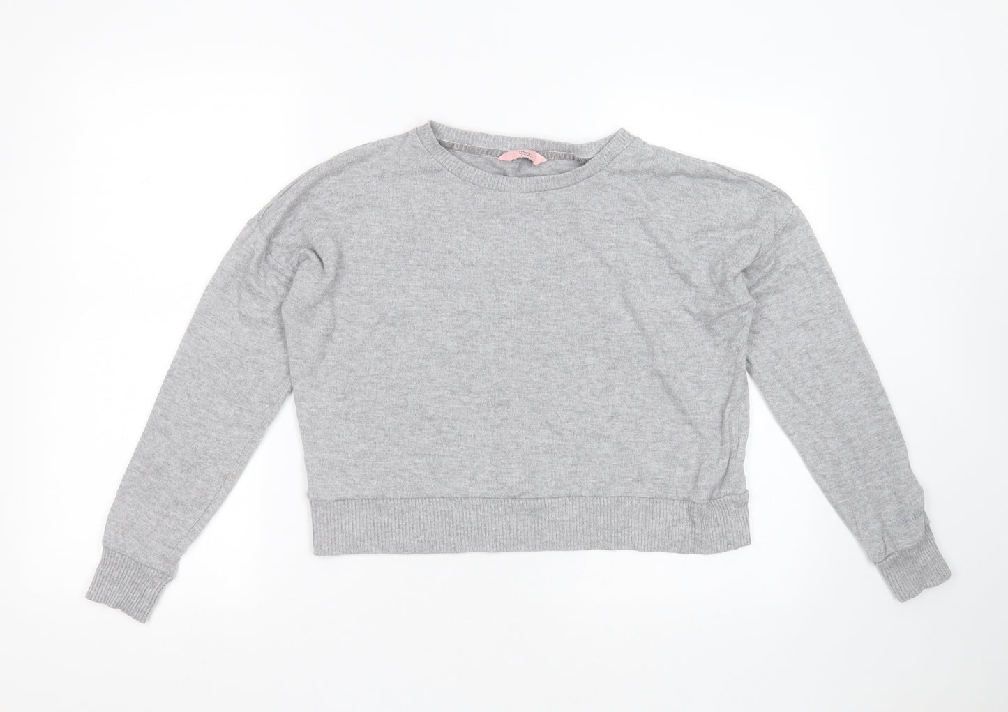 Boux Avenue Womens Grey Round Neck  Viscose Pullover Jumper Size 10