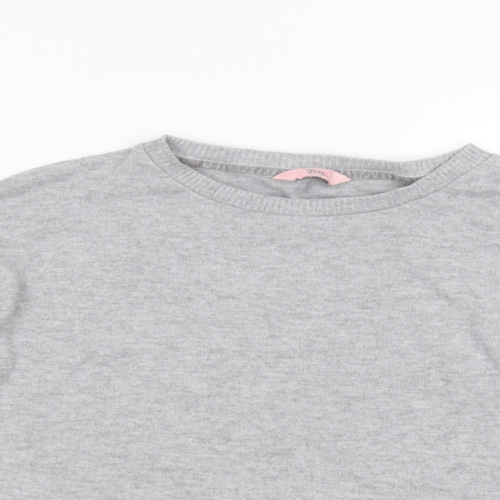 Boux Avenue Womens Grey Round Neck  Viscose Pullover Jumper Size 10