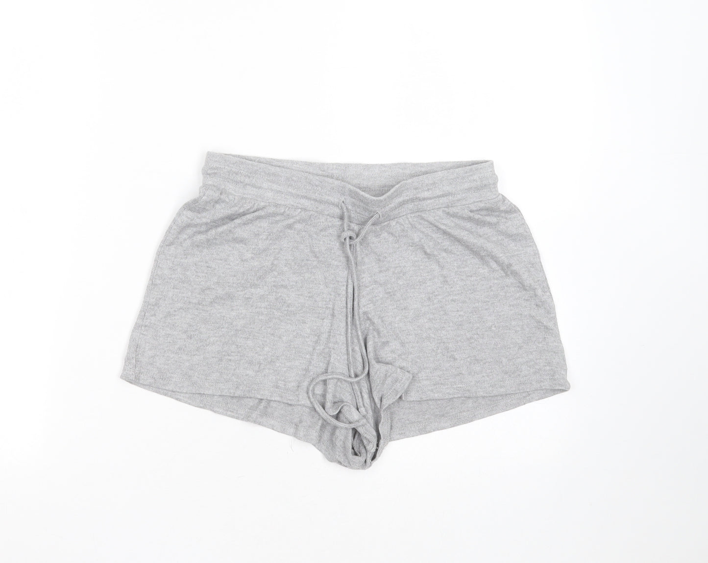 Boux Avenue Womens Grey Solid Viscose  Sleep Shorts Size 10