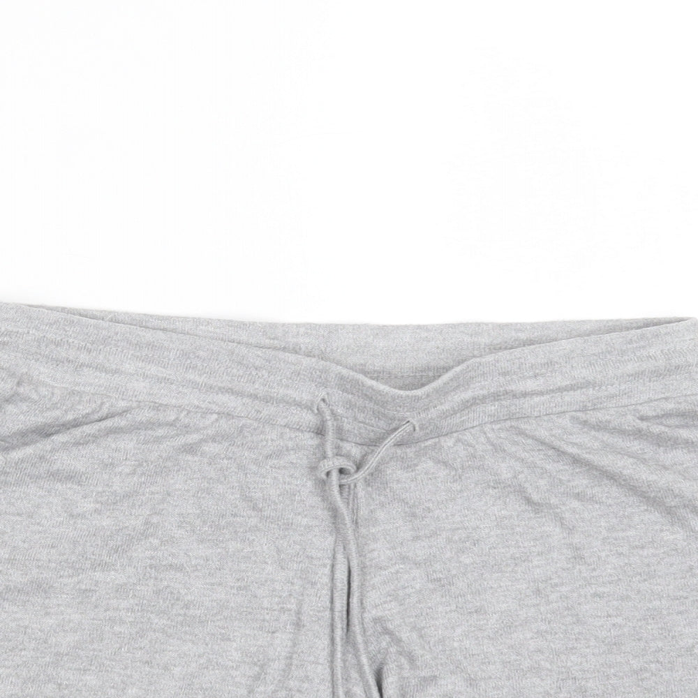 Boux Avenue Womens Grey Solid Viscose  Sleep Shorts Size 10