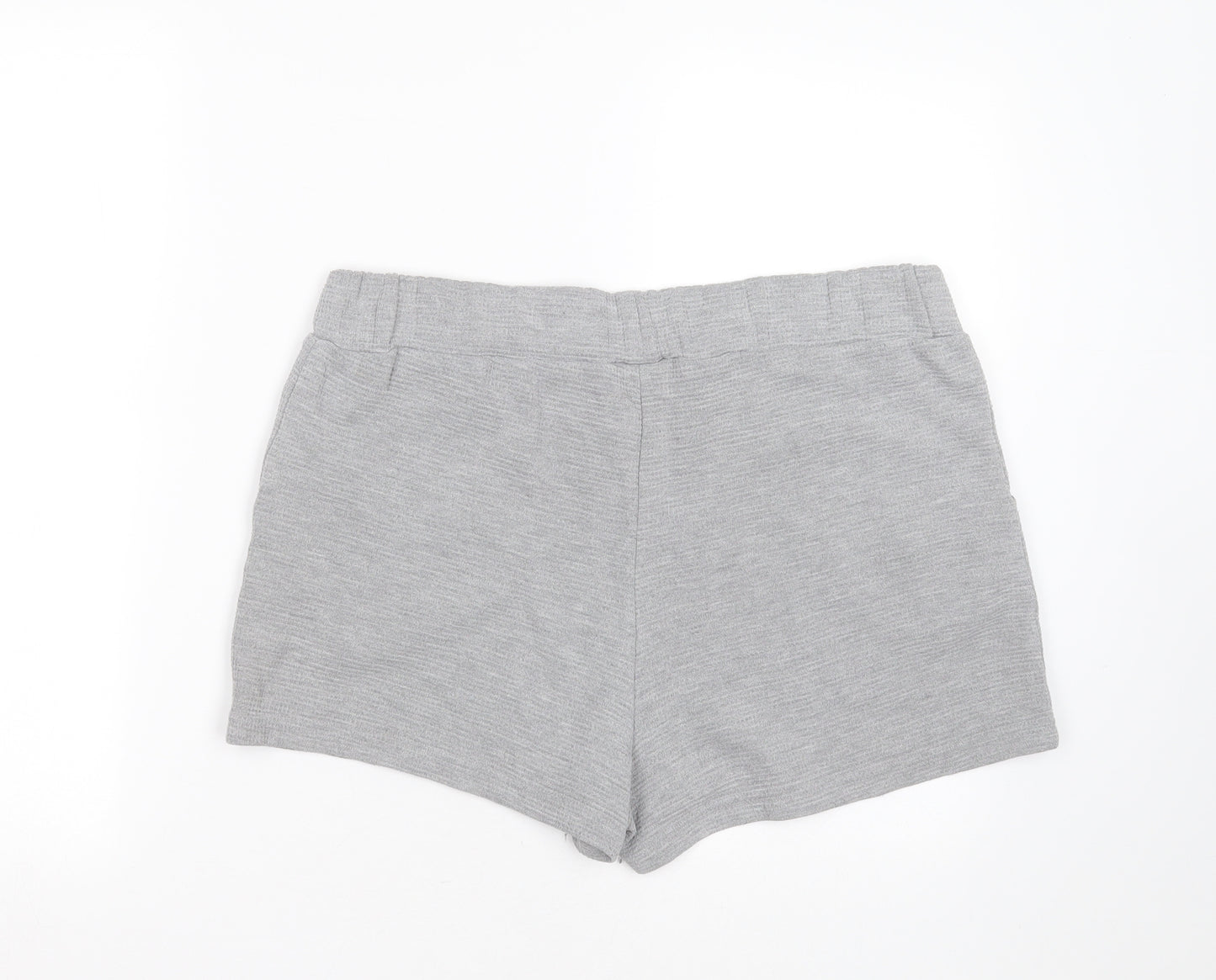 Boohoo Womens Grey  Polyester Blend Hot Pants Shorts Size 14  Regular