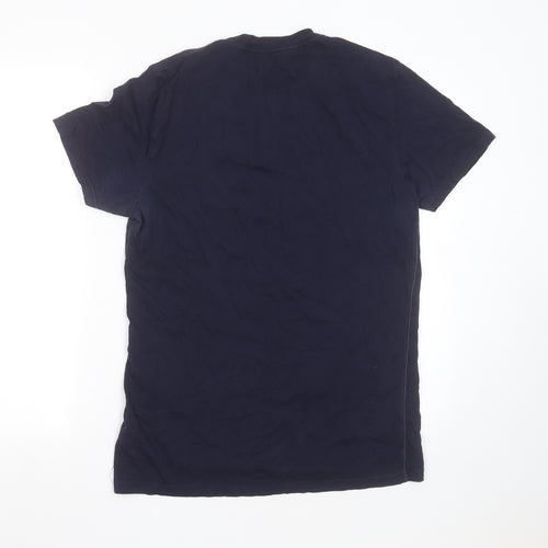 NEXT Mens Blue  Cotton  T-Shirt Size L V-Neck