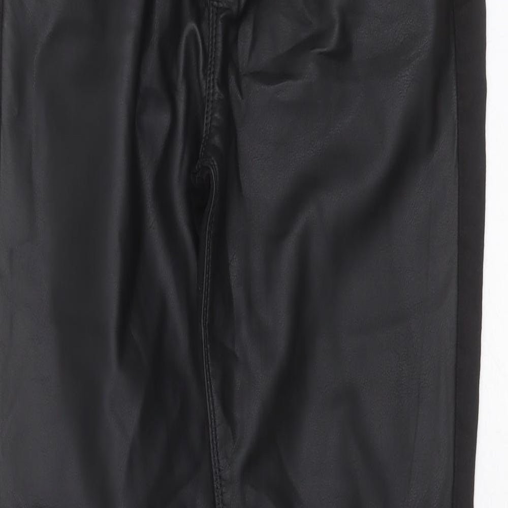 River Island Womens Black  Cotton Skinny Jeans Size 14 L30 in Extra-Slim Zip