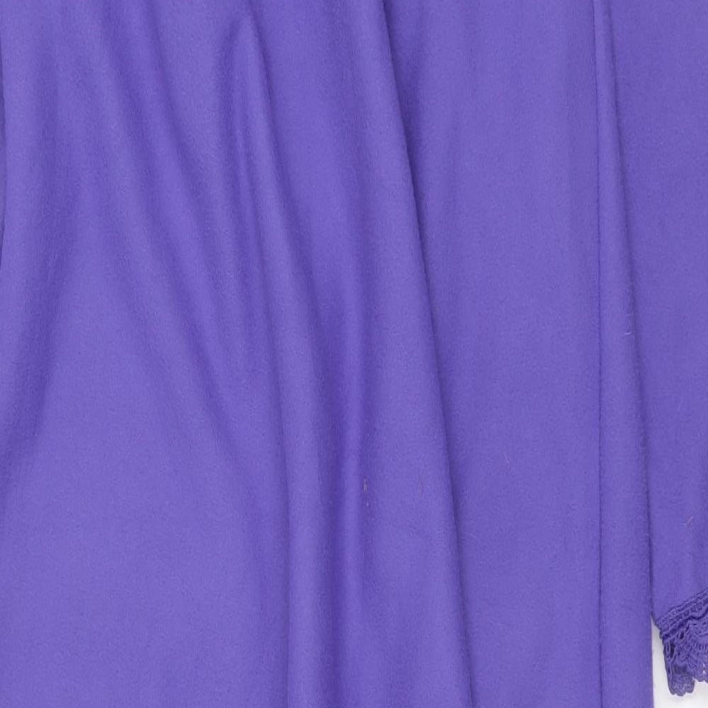 Preworn Womens Purple Solid Polyester Top Gown Size L