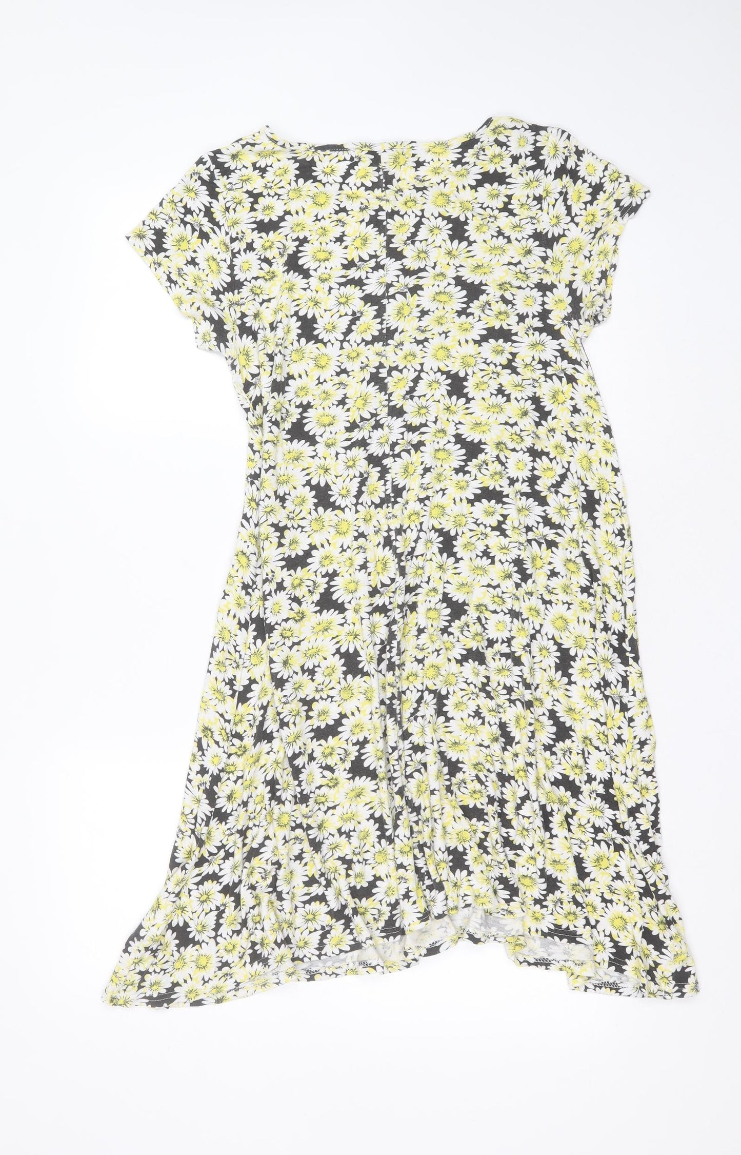 Firetrap Womens Beige Floral Viscose T-Shirt Dress  Size XS  Round Neck
