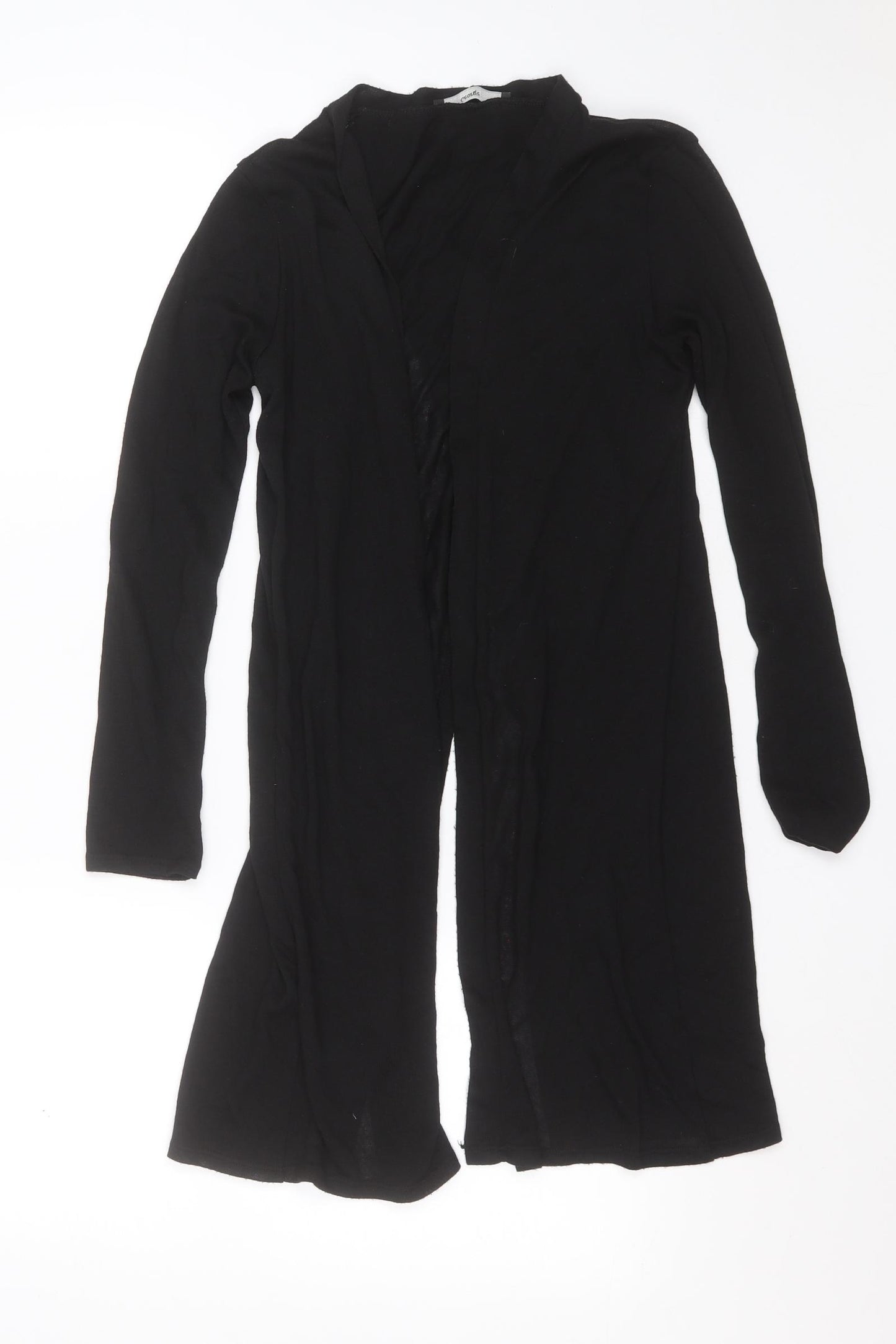 George Womens Black V-Neck  Polyester Cardigan Jumper Size 10   - open back