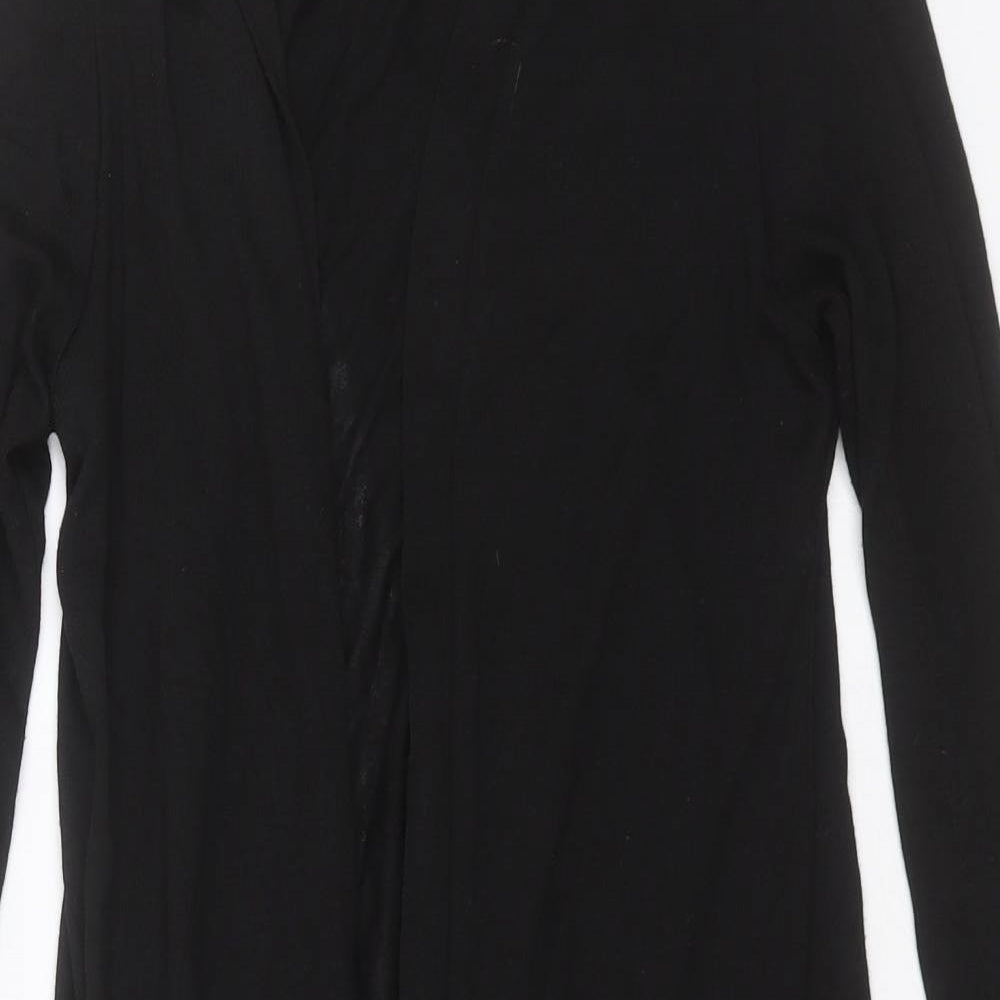 George Womens Black V-Neck  Polyester Cardigan Jumper Size 10   - open back