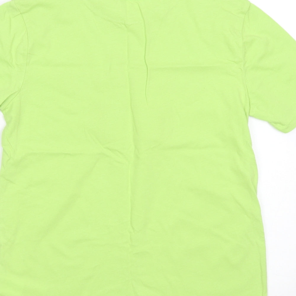 Gap Boys Green  Cotton Basic T-Shirt Size 10-11 Years Round Neck  - gaming