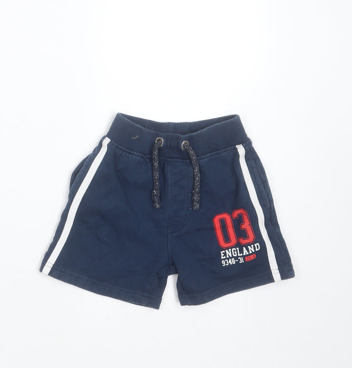 George Boys Blue  Cotton  Trousers Size 18-24 Months   - England Shorts