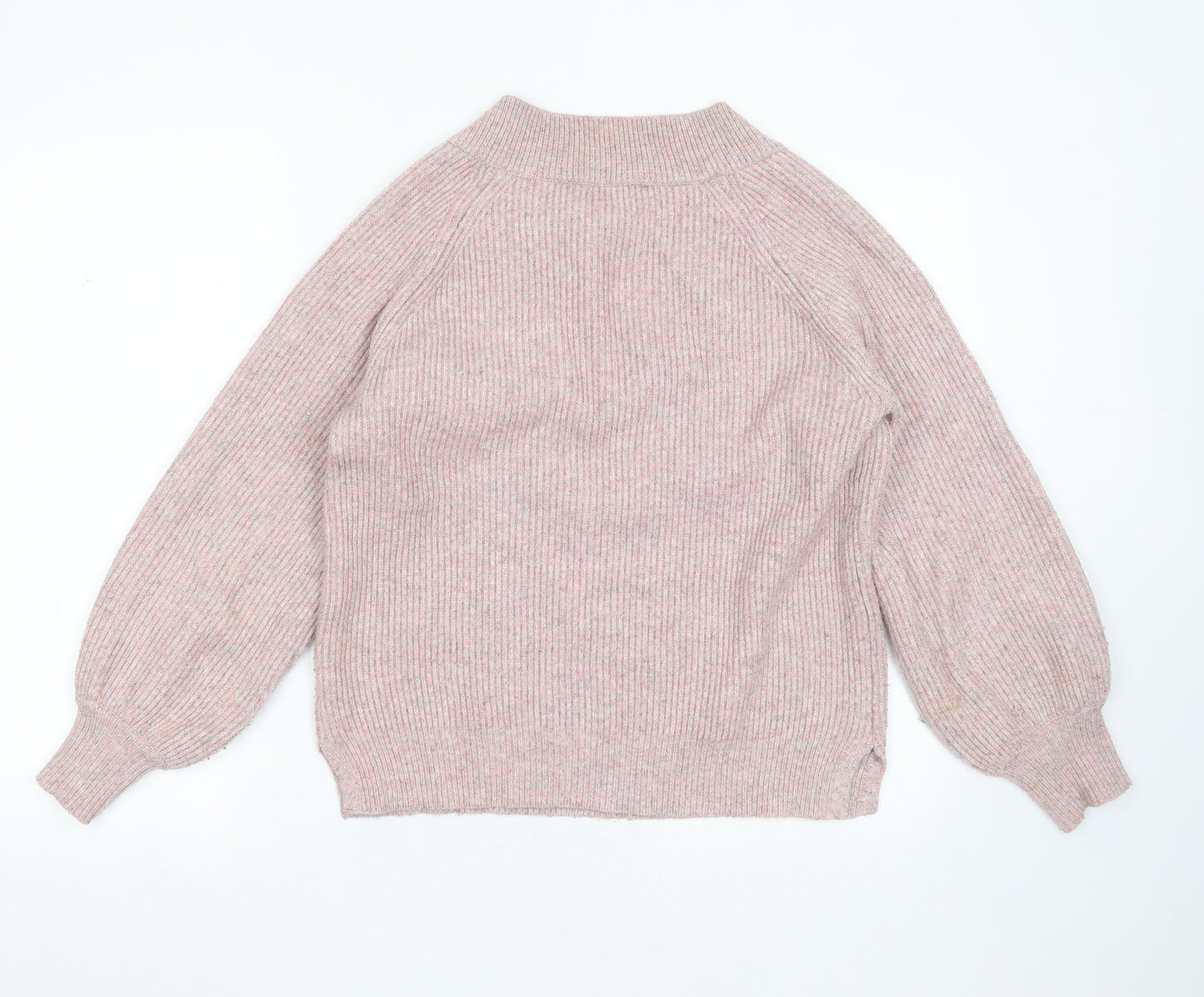 NEXT Womens Pink V-Neck  Viscose Pullover Jumper Size M