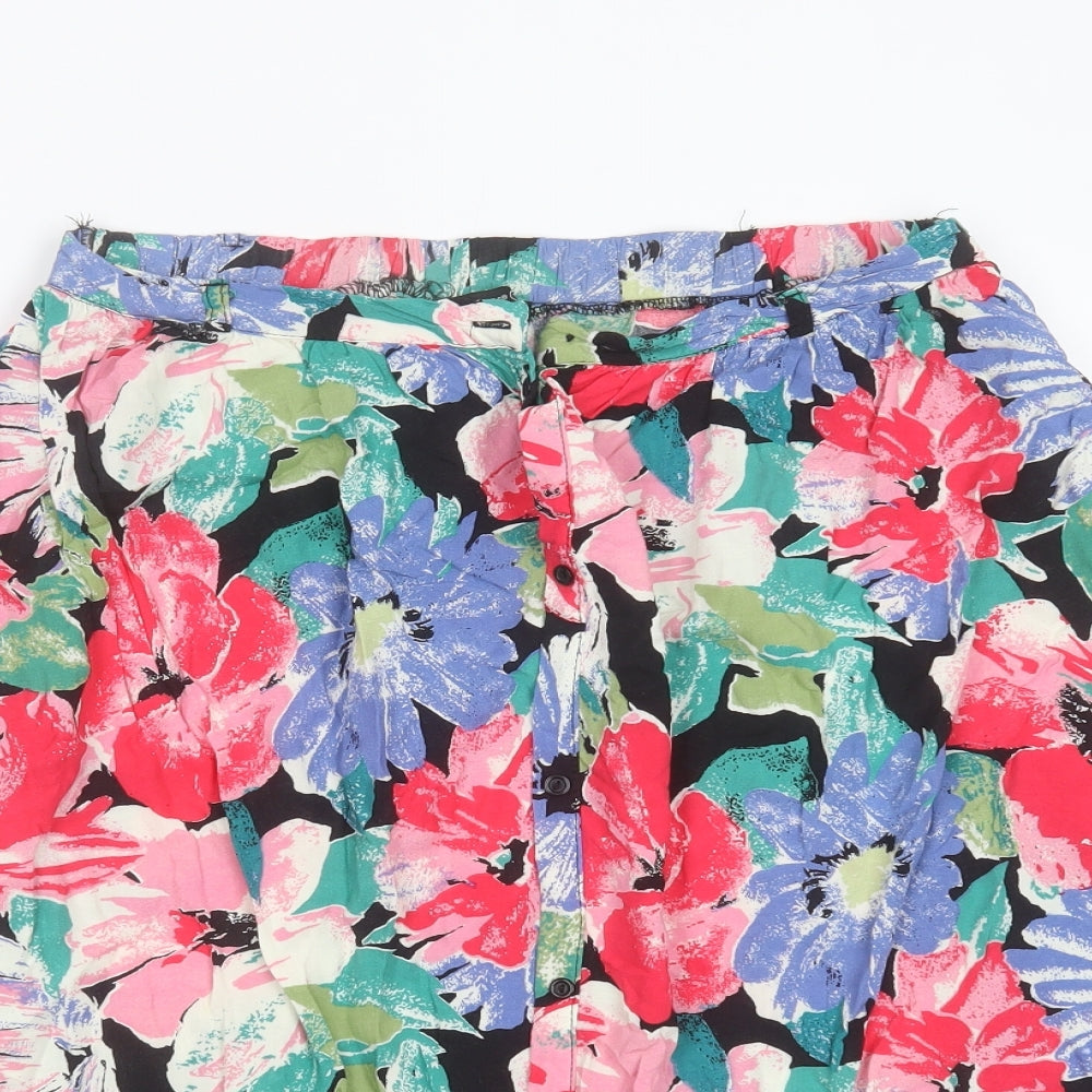 Primark Womens Multicoloured Floral Polyester A-Line Skirt Size 16